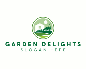 Grass Lawn Mower  logo design