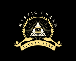 Mystical Triangle Eye logo design