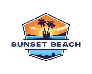 Beach Resort Travel logo design