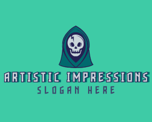 Halloween Gaming Skull logo design