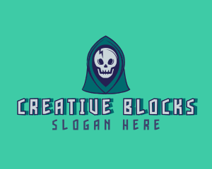 Halloween Gaming Skull logo design