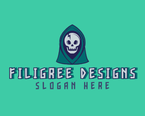 Halloween Gaming Skull logo design