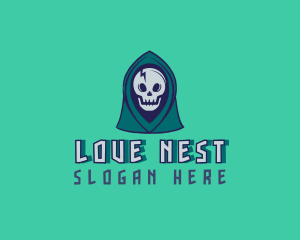 Halloween Gaming Skull logo design