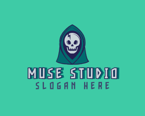 Halloween Gaming Skull logo design