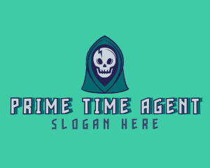 Halloween Gaming Skull logo design