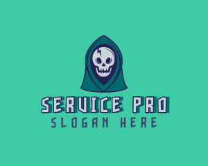 Halloween Gaming Skull logo design