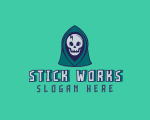 Halloween Gaming Skull logo design