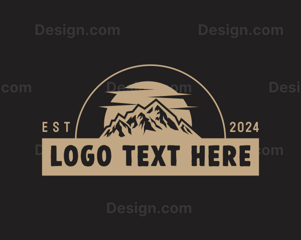 Mountain Peak Sunset Logo