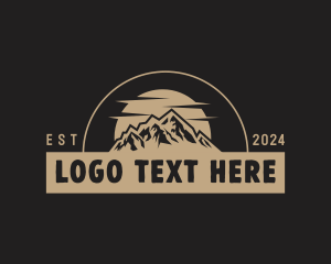 Mountain Peak Sunset Logo