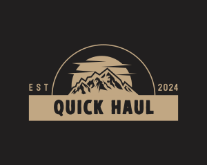 Mountain Peak Sunset Logo