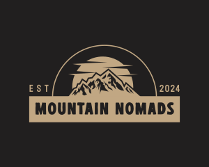 Mountain Peak Sunset logo design