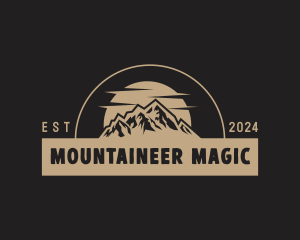 Mountain Peak Sunset logo design