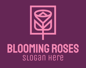 Rose Flower Frame  logo design