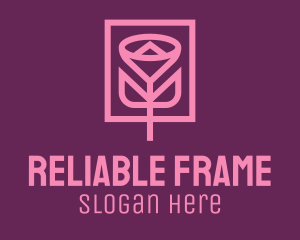 Rose Flower Frame  logo design