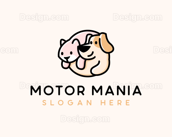 Cute Dog Cat Logo