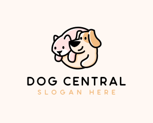 Cute Dog Cat logo design