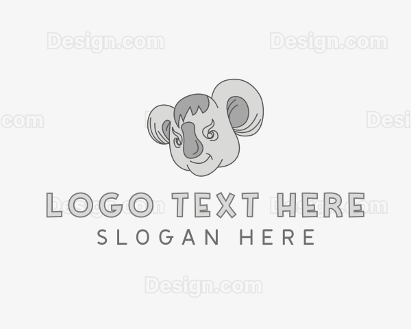 Koala Animal Head Logo