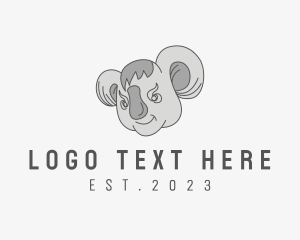 Koala Animal Head logo design