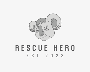 Koala Animal Head logo design