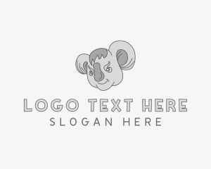 Koala Animal Head logo