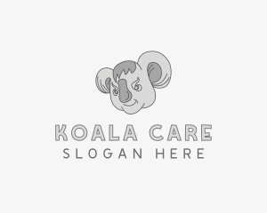 Koala Animal Head logo design