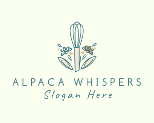 Organic Flower Whisk  logo design