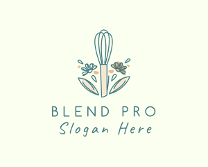 Organic Flower Whisk  logo design