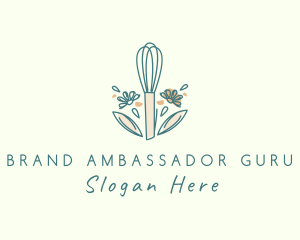 Organic Flower Whisk  logo design