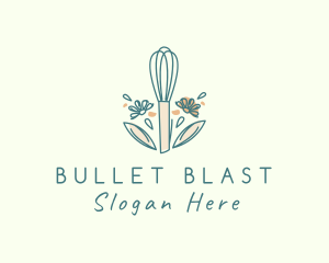 Organic Flower Whisk  logo design