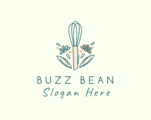 Organic Flower Whisk  logo design