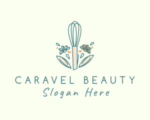 Organic Flower Whisk  logo design