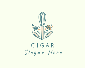 Organic Flower Whisk  logo design