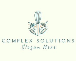 Organic Flower Whisk  logo design