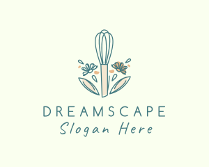 Organic Flower Whisk  logo design