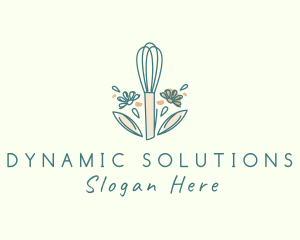 Organic Flower Whisk  logo design