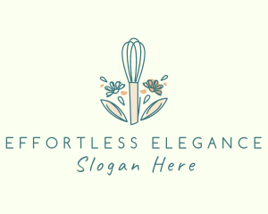 Organic Flower Whisk  logo design