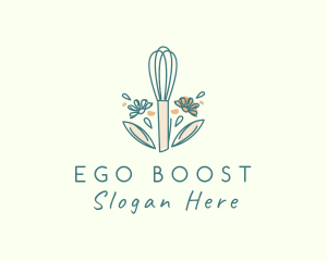 Organic Flower Whisk  logo design