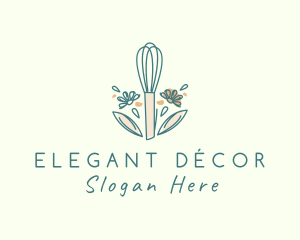 Organic Flower Whisk  logo design