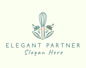 Organic Flower Whisk  logo design