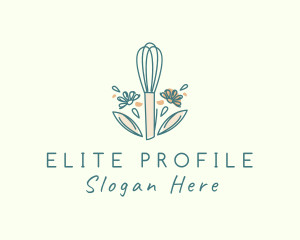 Organic Flower Whisk  logo design