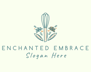 Organic Flower Whisk  logo design