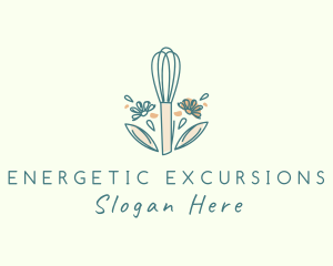 Organic Flower Whisk  logo design