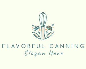 Organic Flower Whisk  logo design