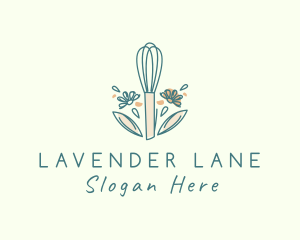 Organic Flower Whisk  logo design