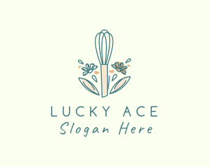 Organic Flower Whisk  logo design