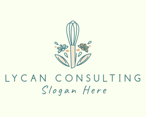 Organic Flower Whisk  logo design