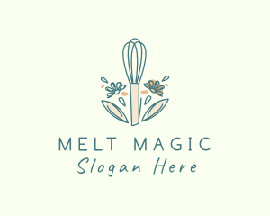 Organic Flower Whisk  logo design