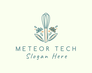 Organic Flower Whisk  logo design