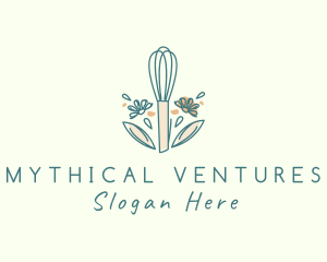 Organic Flower Whisk  logo design