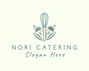 Organic Flower Whisk  logo design